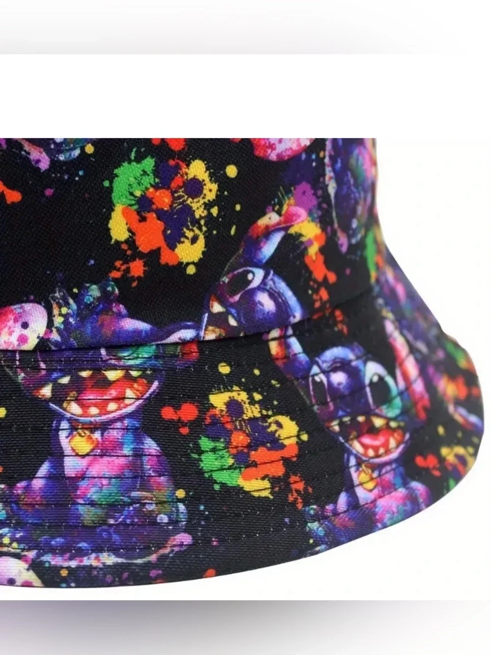 STITCH BUCKET HAT Disney Animation Cartoon Summer Sun Protection Adult Unisex